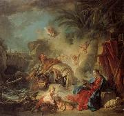 Francois Boucher Rest on the Flight into Egypt oil on canvas